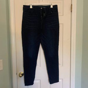 American Eagle AEO dark blue jegging; size 18 long